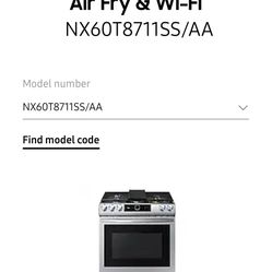 Samsung 6.0 cu. ft. Smart Slide-in Gas Range (Stainless Steel