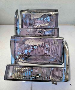 99-04 Ford F250 F350 F450 F550 Excursion Headlights Luces Micas Calaveras Faros Faroles Headlamps