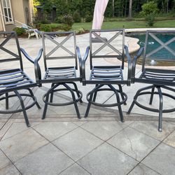 4 Outdoor Bar Stools -Excellent Condition