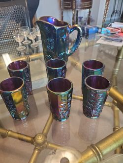 W.C. Company Pitcher with 6 Glasses