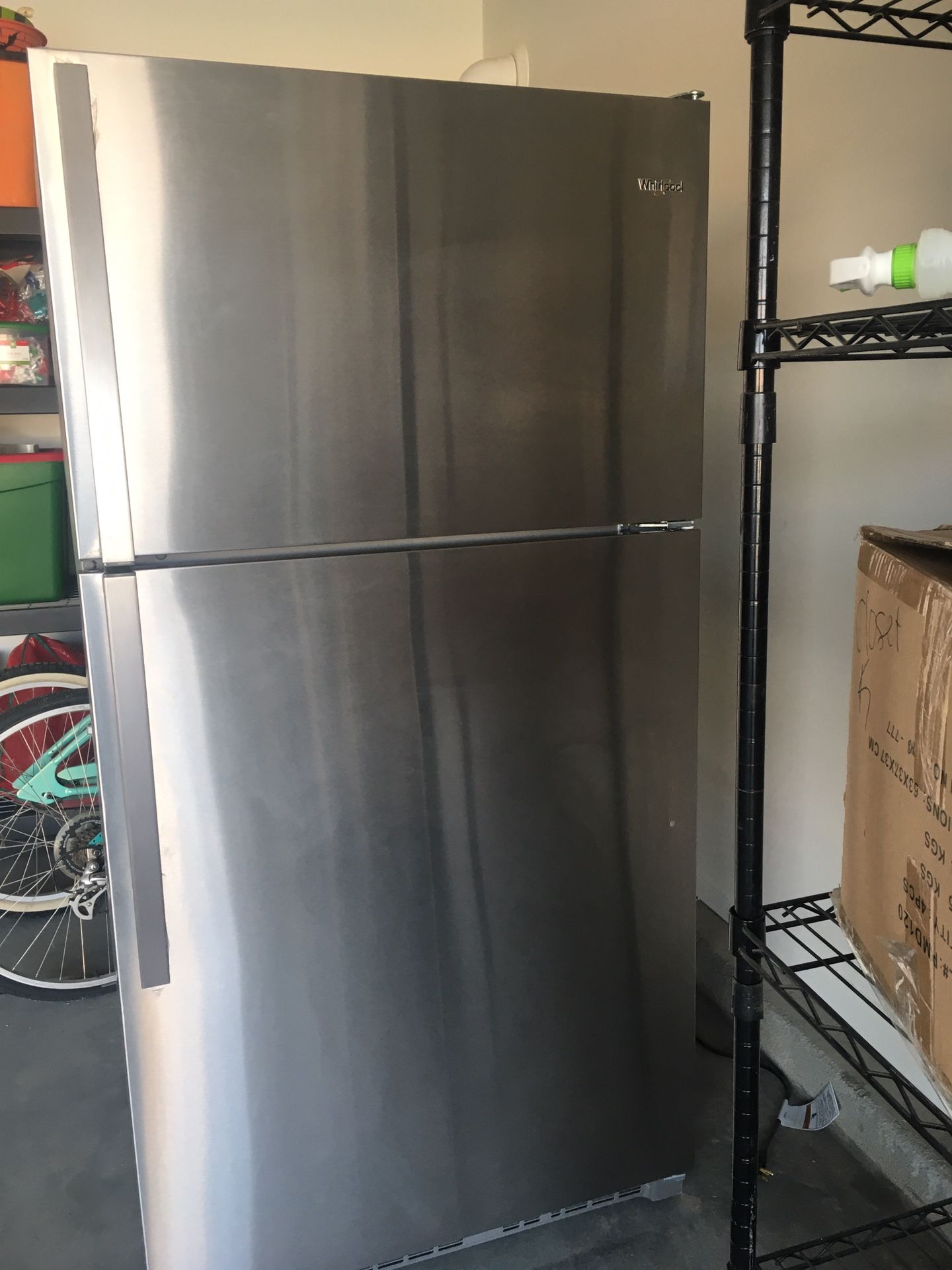 Brand New Whirlpool Stainless Steel 20.5 cu ft top Freezer Refrigerator Model #WRT311FZDM with Ice maker