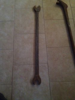 HUGE GIANT 47 1/4" open end antique railroad wrench