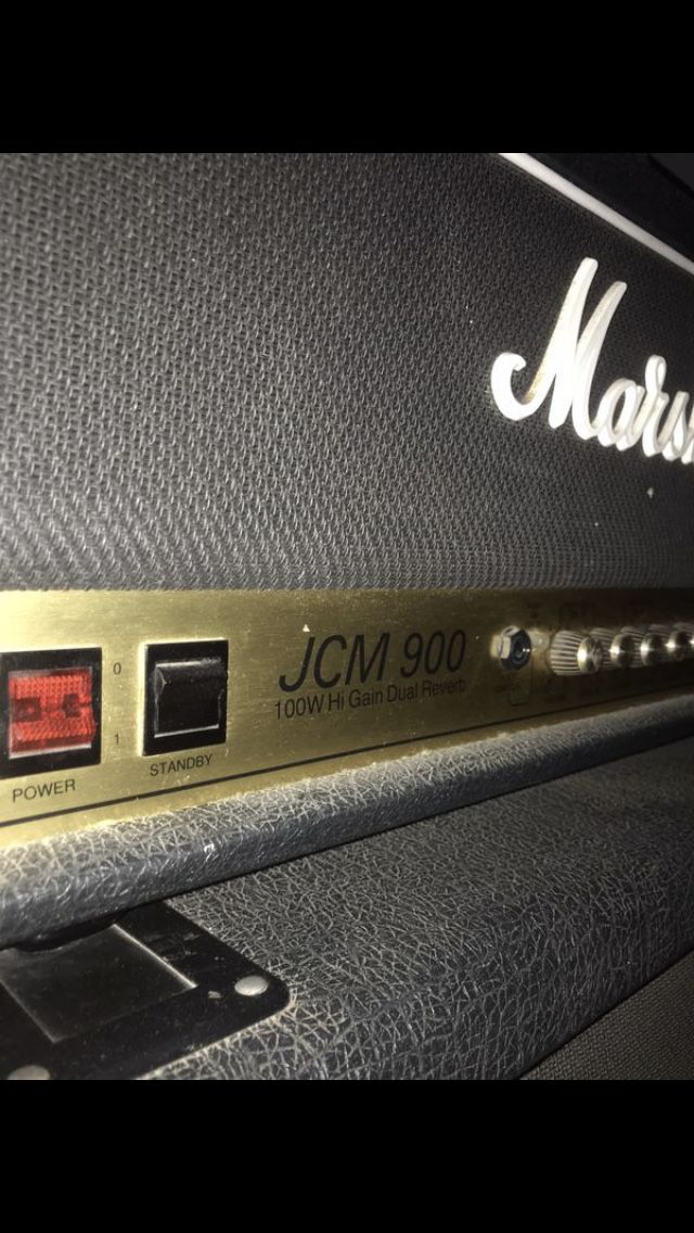Marshall half stack amplifier