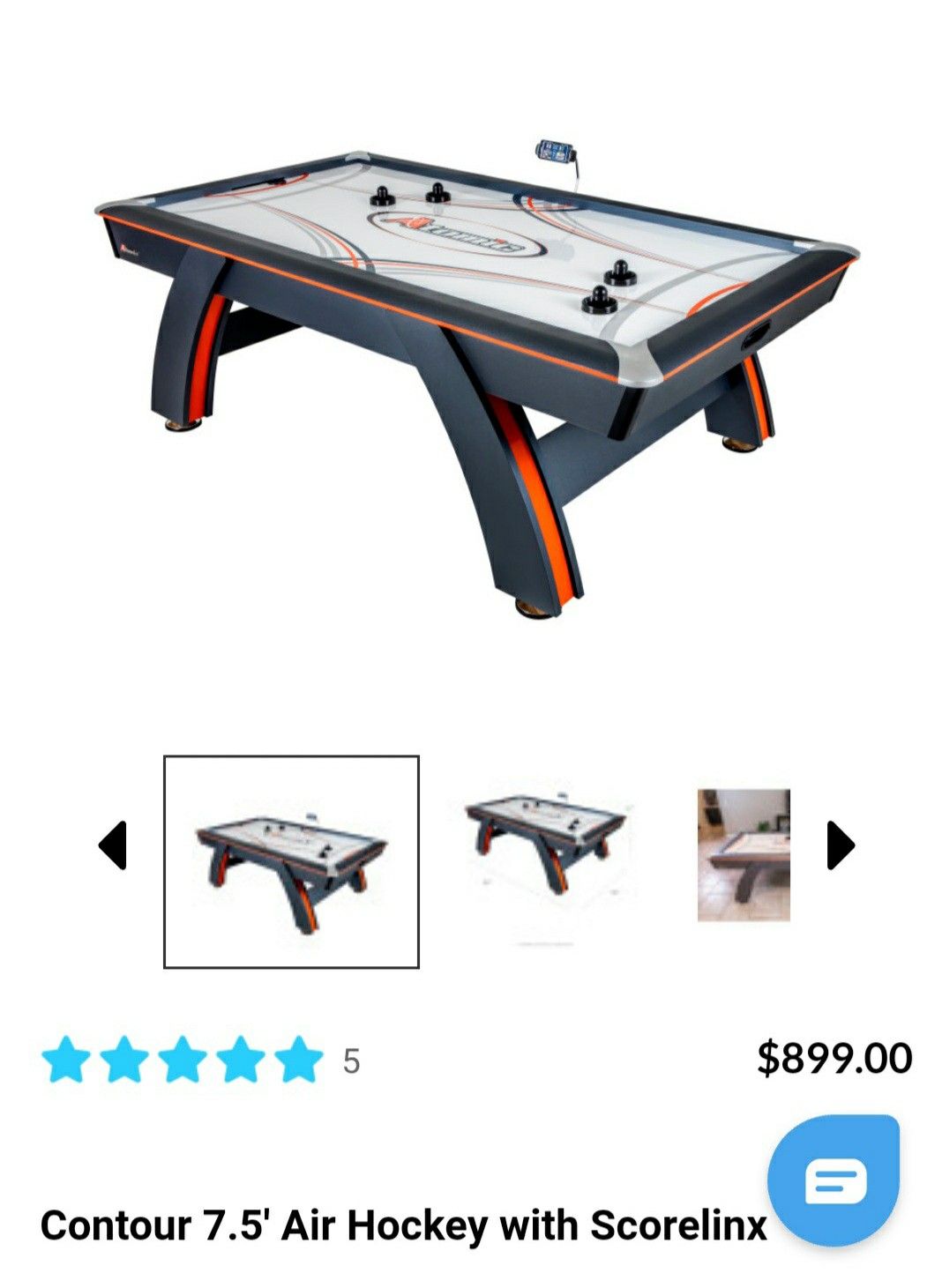 Atomic Contour 7.5 ft Air Hockey Table w. ScoreLinx Technology