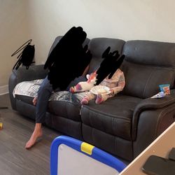 Leather Reclining Couch 