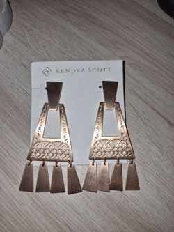 Kendra Scott Rose Gold Statement Earrings