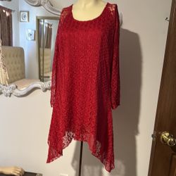 Red Lace Top