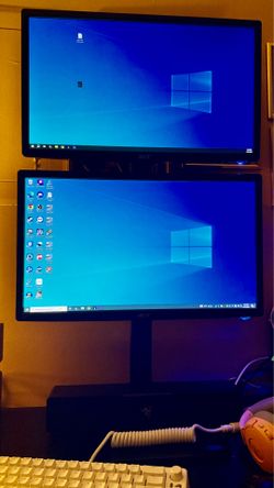 Vertical Dual  acer monitors &mount