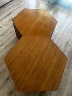 Fluted hexagon coffee tables
