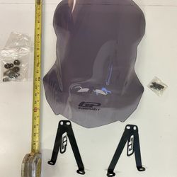 Universal Motorcycle Extended Wind Screen Windshield 18” tinted brand new $35 cash in Ontario 91762  