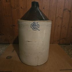 Antique Alabama Miller Stoneware 4 Leaf Clover 4 Gallon Whiskey Jug