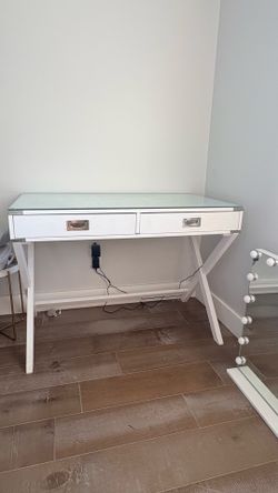 Modern White Makeup or Writing Table