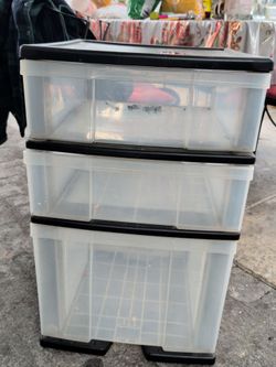 3-Drawer Plastic Storage Cart