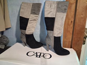 Cato Colorblock Knee High Boots Sz 7