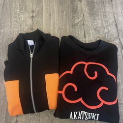 Naruto cosplay jacket & crew neck sweatshirt  Men’s XS 