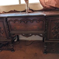 antique buffet or sideboard.