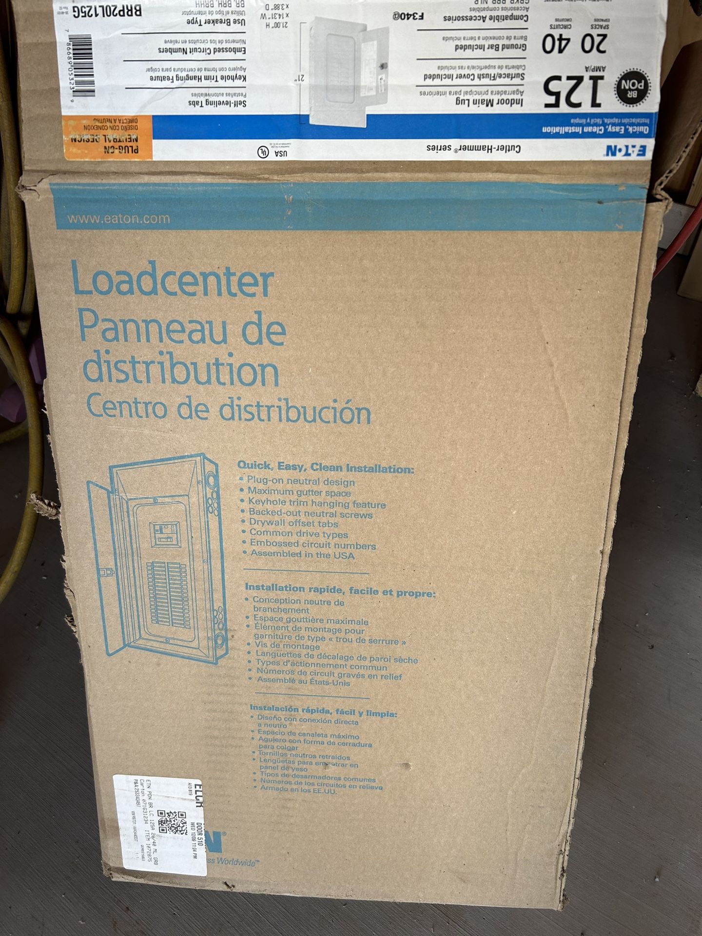 125 Amp Load Center New