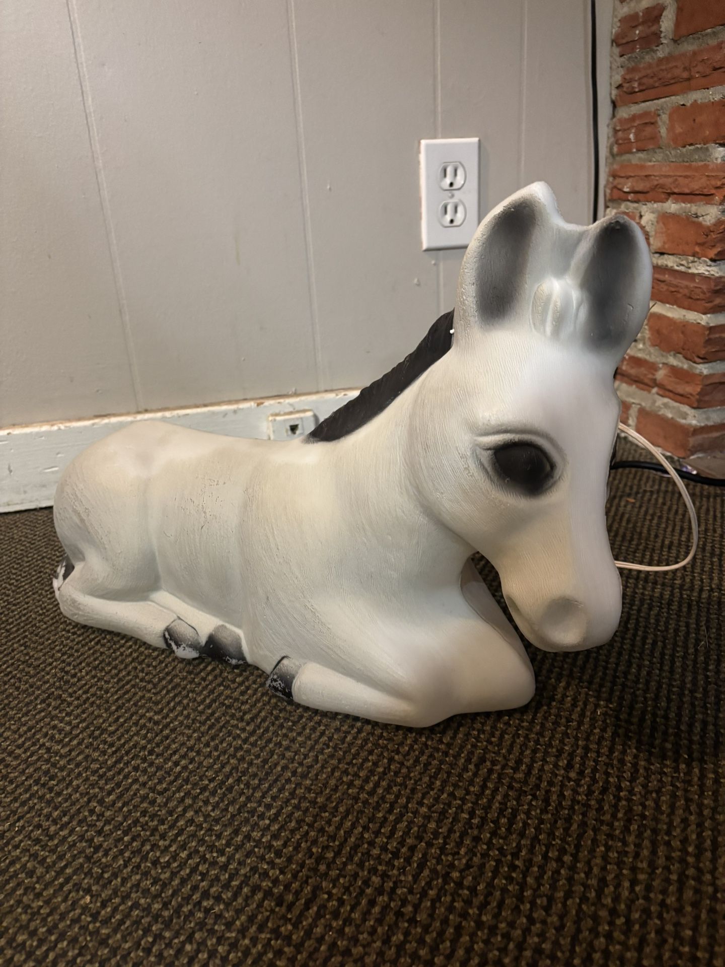 Blowmold nativity donkey