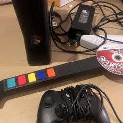 Xbox. 360 Slim W Game And Guitar W Game 