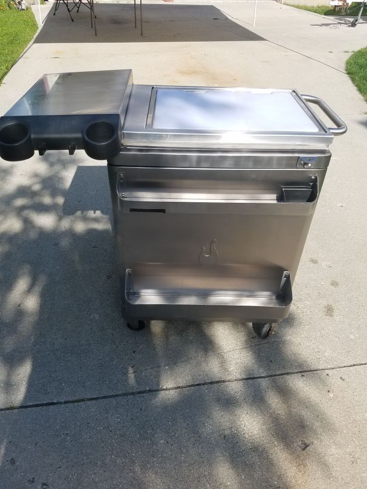 Stainless steel commercial outdoor cart
