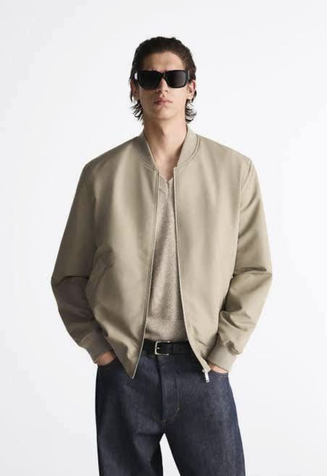 Men’s ZARA basic bomber jacket size Small