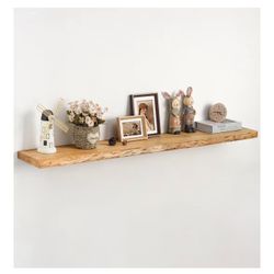 Beautiful Rustic Live Edge Floating Shelf (New Open Box)