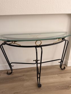 Glass Top Console / Entryway Table