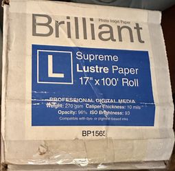 Brilliant Supreme Lustre Photo Inkjet Paper Roll $75