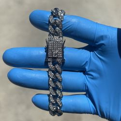Moissanite Cuban Link Diamond Bracelet