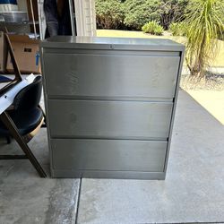 Brushed Metal Filing Cabinet With Lock 