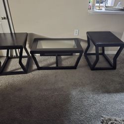 DARK CHERRY COFFEE TABLE SET