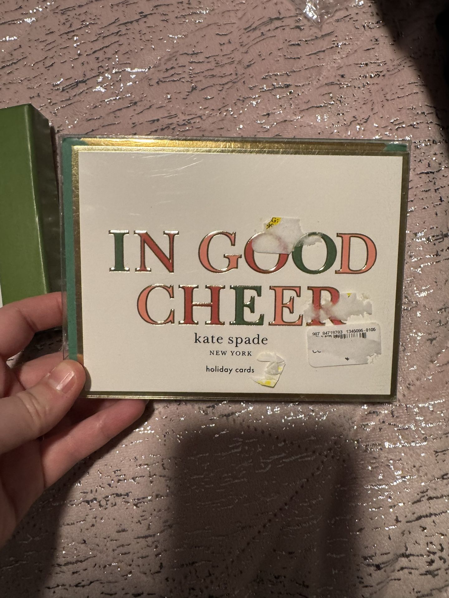 New Kate Spade In Good Cheer Holding Gift Card Envelope Set Of 8