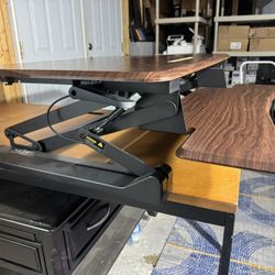 Seville Classics airlift sit-stand desk riser