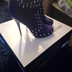 Purple ankle shoe boots 35.00