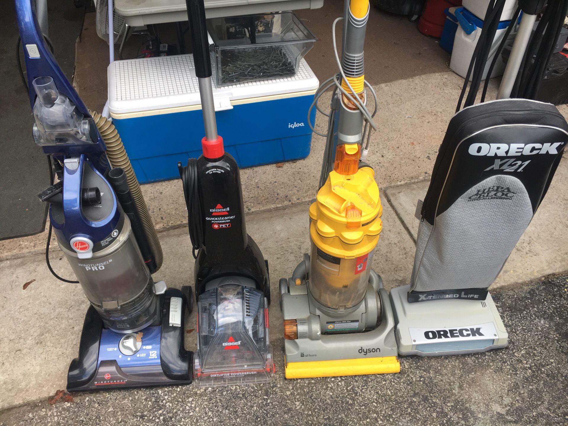Vacuum for oreck Dyson Hoover Bissell Shampooer or for $150 or sell separate
