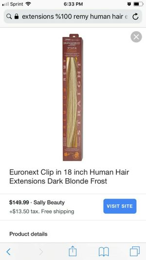 New Euronext 18 Clip In Hair Extensions Dark Blonde Frost For