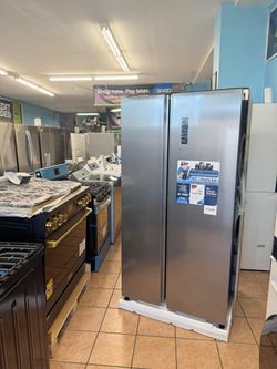 Element Side by Side Refrigerator Stainless Steel