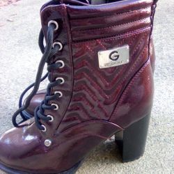 GUESS Size 6 maroon Leather High Heeled Boots
