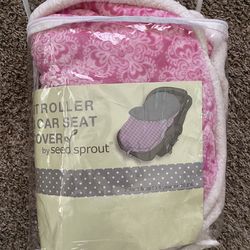 Pink Seed Speout Stroller Car Seat Cover 