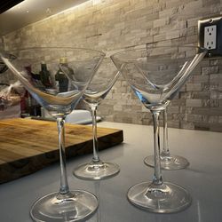 10 For  $45:4 Martini Glasses And 6 Anthropology Galleria goblets 