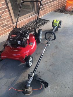 Murry push mower and Ryobi weedeater