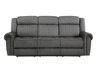 Brennen Charcoal Power Double Reclining Sofa