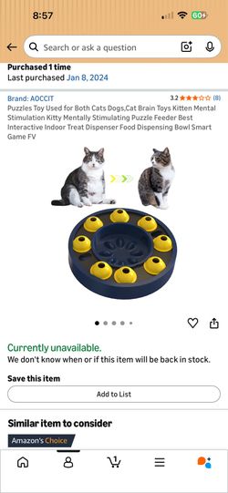 treat dispenser for cat small dog  blue