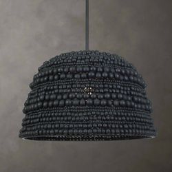 Persephone Black Bead 1 Light Pendant