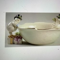 Lennox Snowman Serving Bowl