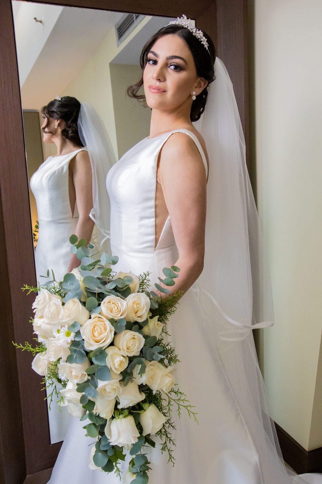 Ivory Wedding Dress, A Line, Elegant, Sexy, Minimalist, Hidden Pockets Ivory Wedding Dress, A Line, Elegant, Sexy, Minimalist, Hidden Pockets