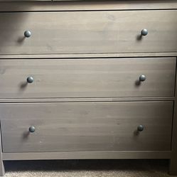 Ikea HEMNES 3-drawer chest, dark gray, 42 1/2x37 3/4"
