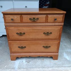 Refinished 3-Drawer Maple Dresser 