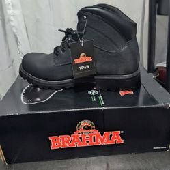 Black Brahma Work Boots Size 10 1/2 Mens NEW