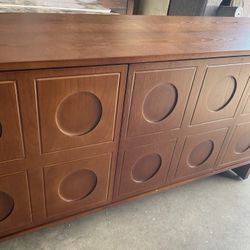 78.74 Mid-century Brown Solid Wood TV Cainet 